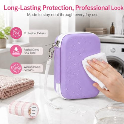 PAIYULE Hard EVA Case for Phomemo D30/D35 for Nelko P21 Label Maker - color: Purple