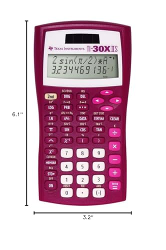 Texas Instruments TI-30XIIS Scientific Calculator, Raspberry Small - color: Raspberry