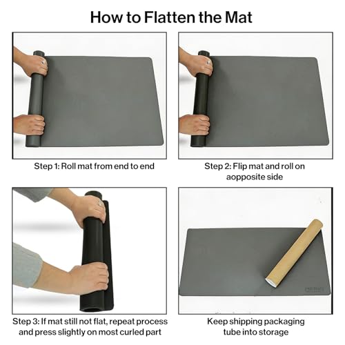 POCHAR Vegan Leather Desk Mat 31" x 16" - Desk Pad Protector for Desktop - color: Gray