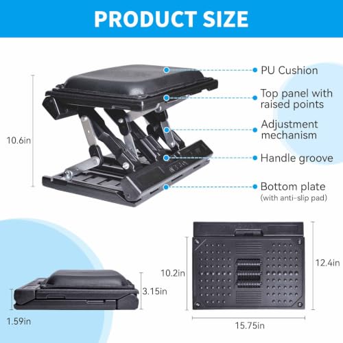 Adjustable Foot Rest Under Desk for Office,Home, Gaming & Study - color: Black, size: Extra Large