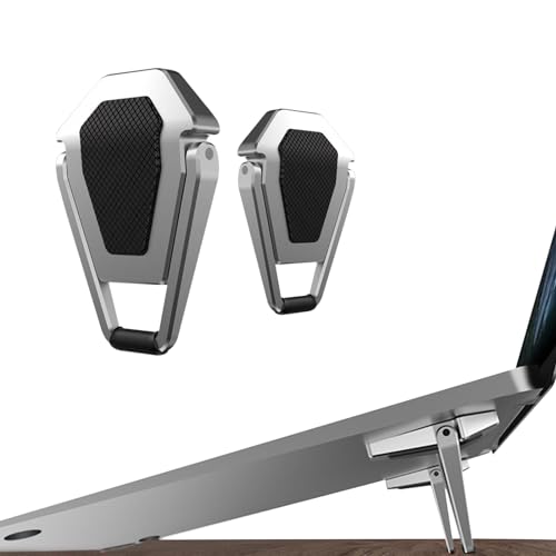Laptop Stand Portable,Mini Invisible Laptop keyboard Riser for 12-20"Laptop - color: Silver-2