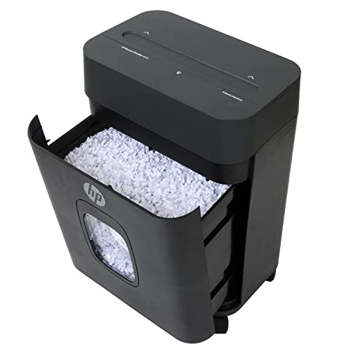 HP - Micro Cut Paper Shredder, 8-Sheet with Slide Top for Home Office - size: 8 Sheet