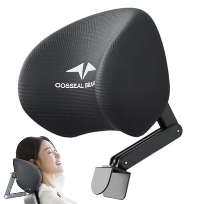 Memory Foam Headrest Attachment for Office Chair, Attachable Chair Head Rest, Desk Neck Support, Elastic Sponge Head Pillow in Home Office Desk Chairs