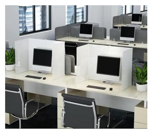 White Desktop Privacy Divider Panel - Multiple (46CM x 36CM x 36CM) - Enhance Workspace Privacy & Organization, Ideal for Home Office & Study Areas - size: 46CMx36CMx36CM