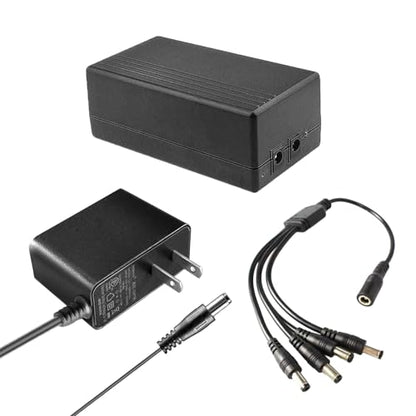 12V DC UPS, 12000mAH 12V 2A 4 Channels Rechargeable Batteries Dc Adapter