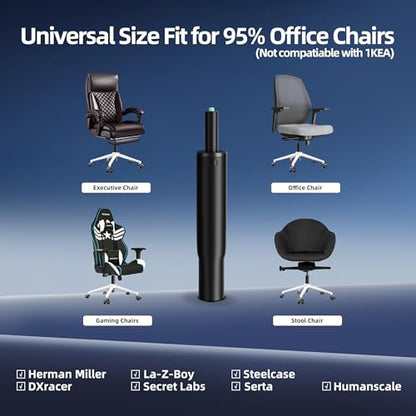 7 Inches to 11 Inches Short Office Chair Cylinder Replacement, 4" Stroke, Heavy Duty 1000 lbs, Lower the Seat Height by 2", Fit for Office Chair High Base Short Person, Class 4 (Sinking 2.4") - size: 4'' Travel Length(Sinking 2.4")