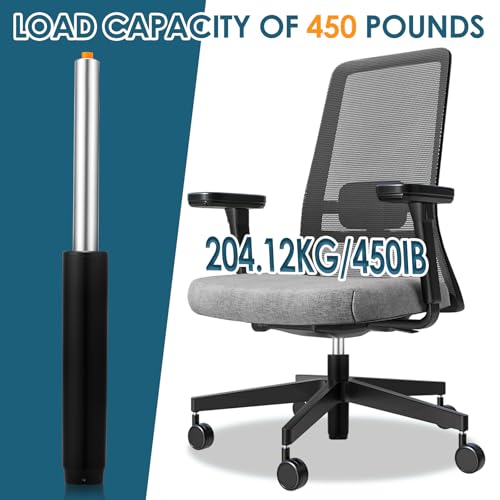 12-18 inch Universal Office Chair Gas Lift Cylinder, 2 Office Seat Gas Lift Cylinder Replacement, Supports up to 450 lbs, Hydraulic Pneumatic Shock Piston, Fit for Most Chairs