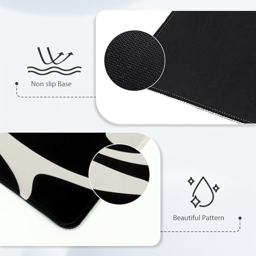 iCasso Desk Mat,Cute Desk Pad Mat,Black Topographic - color: Black Topographic