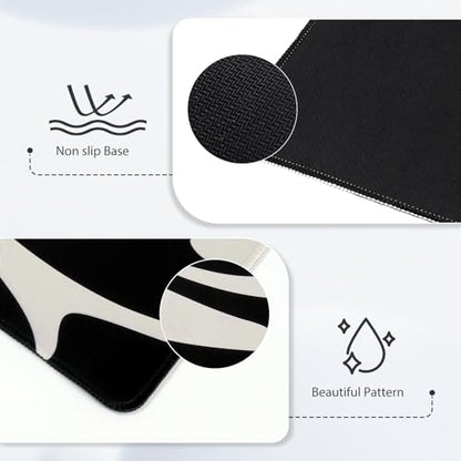 iCasso Desk Mat,Cute Desk Pad Mat,Black Topographic - color: Black Topographic