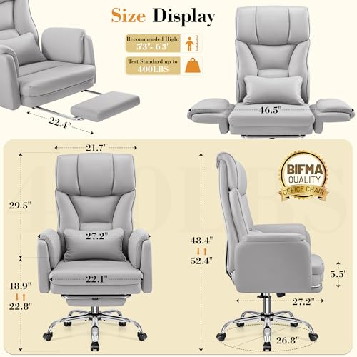 FelixKing Office Chair, Flip Armrests for Pets Criss Cross Legged,Gray - color: Grey