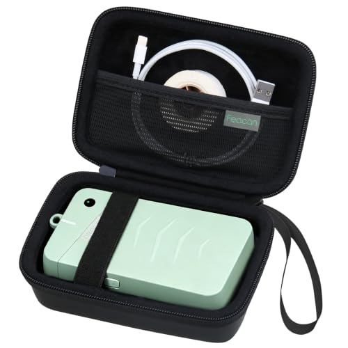 Case for ORGSTA S001 Label Maker Machine, Portable Bluetooth Mini Label Printer Carrying Case, Mini Handheld Thermal Labels Printer Protective Bag, Mesh Pocket for Tapes (case only), Black - color: Black
