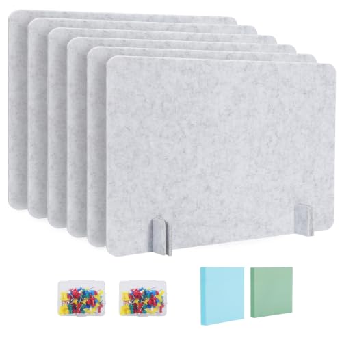Desk Privacy Panel Acoustic Divider Panel Portable Desk Partition Desk Divider Noise Visual Isolate Table Divider for Student Study Office Library (Gray-6, 15.75" x 23.6") - color: Gray-6, size: 15.75" x 23.6"