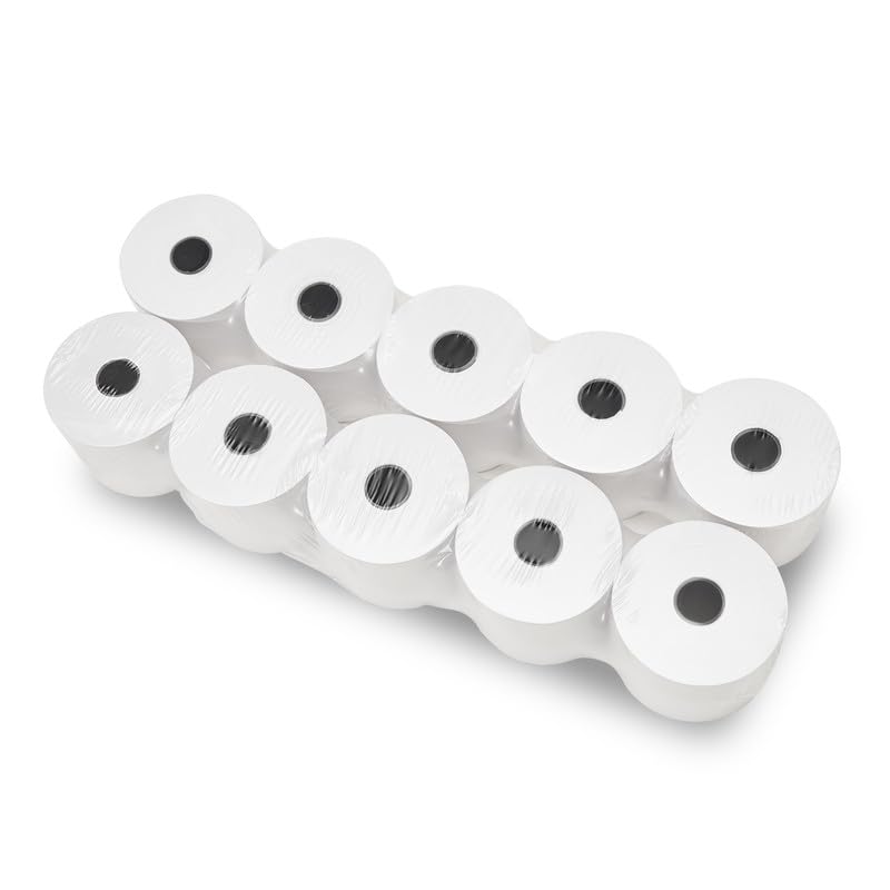 (500 Rolls) 2 1/4 x 150 ft White Adding Machine Tape Paper Rolls Premium One Ply Register/Adding Machine/Calculator Paper Rolls Printing Calculator 10 Key