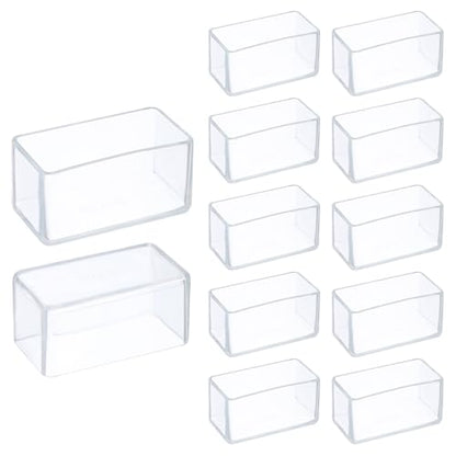 uxcell 12 Pcs Silicone Chair Leg Floor Protectors 1.2 x 2.4 Inch Non-Slip Chair Leg Caps Covers, Rectangle Furniture Leg Protectors for Hardwood Floors Reduce Noise and Scratches, Clear - size: 1.2 x 2.4 Inch