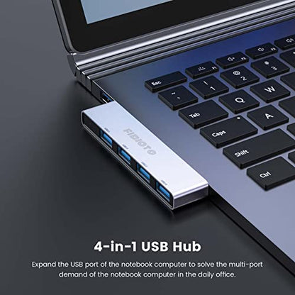 Small USB Hub, Fidioto 4 Port USB Adapter(1 * 3.0 Hub, 3 * 2.0 Hub), Multi USB Port Expander for Laptop, iMac Pro, MacBook Air, Mac mini/Pro, Notebook PC, USB Flash Drives and Mobile HDD Etc. - color: Silvery