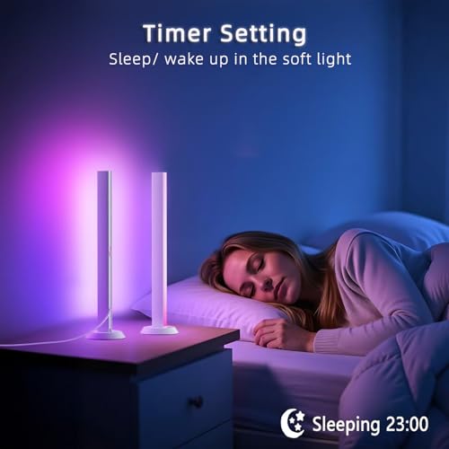 Smart LED Light Bar, RGBICWW TV Light Bars for Room, Gaming With Music Sync | TV Backlight, 16 Million Colors, Compatible with Alexa, Music Sync Gaming Lights APP Control, Multiple Placement Options