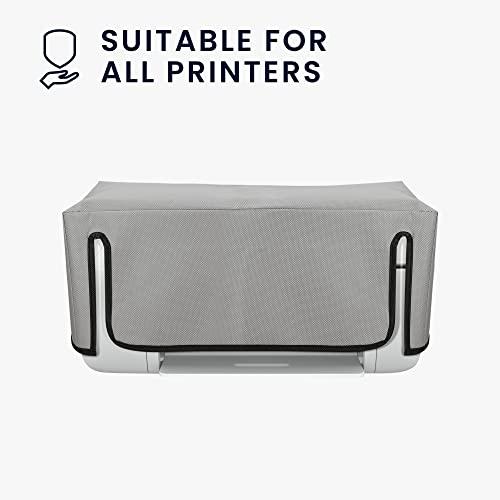 kwmobile Dust Cover Compatible with HP DeskJet 2755e / DeskJet 2720e / 2710e / 2820e / 2721e - Printer Case - Fabric Protector Cover - Light Grey - color: Light Grey