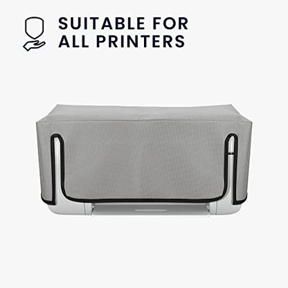 kwmobile Dust Cover Compatible with HP DeskJet 2755e / DeskJet 2720e / 2710e / 2820e / 2721e - Printer Case - Fabric Protector Cover - Light Grey - color: Light Grey