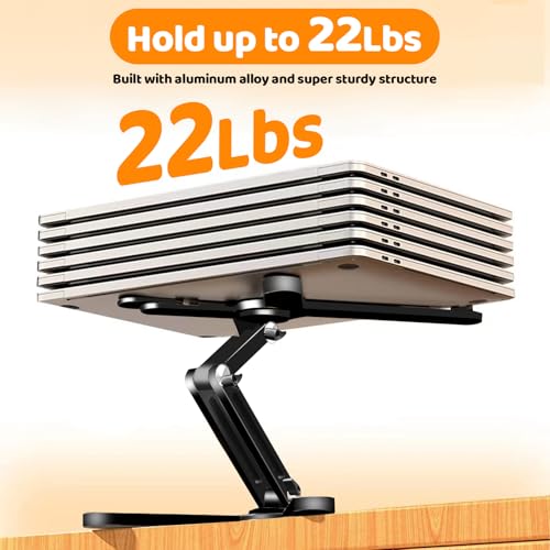 MOALLIA N86 360 Rotating Laptop Stand for Desk with Locking Knobs, Black - color: Black