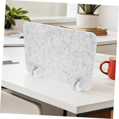 HOMSFOU 2Pcs Desk Divider Partition Felt Acoustic Privacy Panel for Office Student Desks Easy Tool Installation Noise Reduction Modern Design