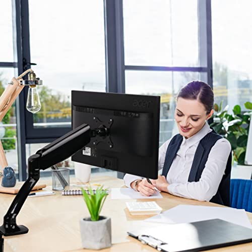 Single Monitor Stand Arm Gas Spring Holds up to 20 lbs for 17"-30" Monitors - style: Single 17"-30"