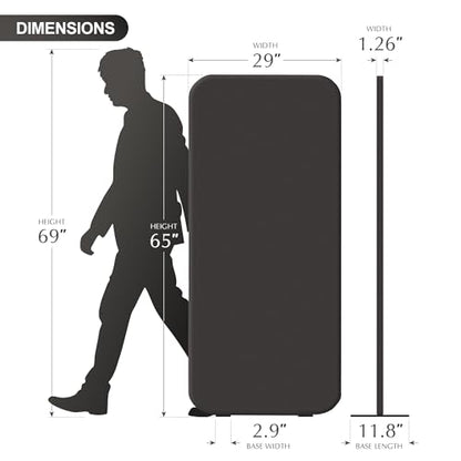 DECOLAB Room Divider Panel, Standing Privacy Partition Wall 29"x65", Iron - color: Iron
