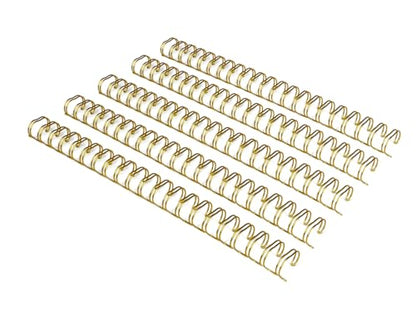 RAYSON 2:1 Wire Binding Spines 21 Loop, 7/8 Inch, Gold, 220 Sheet, 50 Pack - size: 7/8”