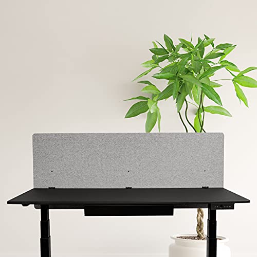 Stand Up Desk Store ReFocus Clamp-on Acoustic Desk Divider Privacy Panel that Reduces Noise and Visual Distractions (Cool Gray, 59" x 23.6", 23.6" x 23.6", & 23.6" x 23.6") - color: Cool Gray, size: 60" Set