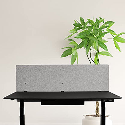 Stand Up Desk Store ReFocus Clamp-on Acoustic Desk Divider Privacy Panel that Reduces Noise and Visual Distractions (Cool Gray, 59" x 23.6", 23.6" x 23.6", & 23.6" x 23.6") - color: Cool Gray, size: 60" Set