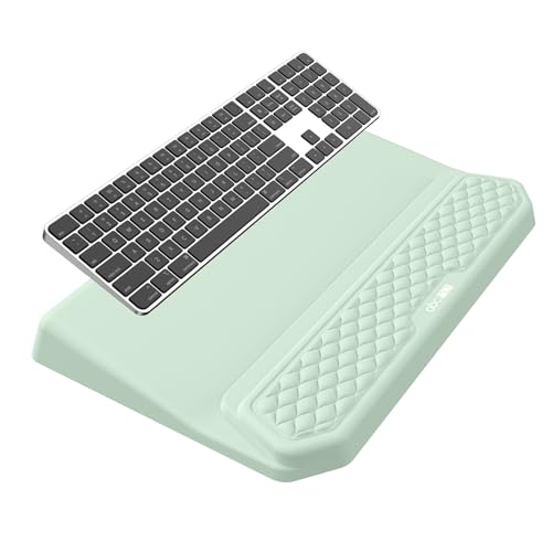 2-in-1 Ergonomic Keyboard Stand with Wrist Rest, Light Green - color: Light Green