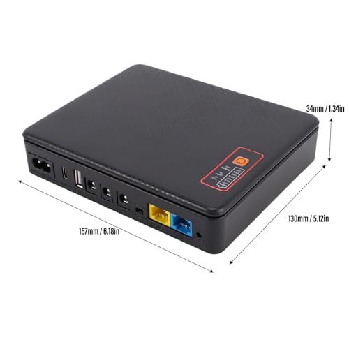 Eujgoov 20800mAh Mini UPS Battery Backup Power Supply with DC Output, Li Battery, for Router Modem Security Camera (US Plug)