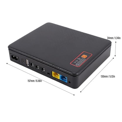 Eujgoov 20800mAh Mini UPS Battery Backup Power Supply with DC Output, Li Battery, for Router Modem Security Camera (US Plug)