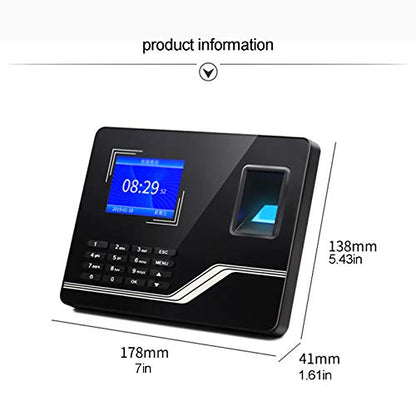 Punch Card Machine Intelligent Biometric Fingerprint Password Attendance Machine Employee Checking-in Recorder 2.8 inch TFT LCD Screen Time Attendance Clock,Portuguese - size: Portuguese