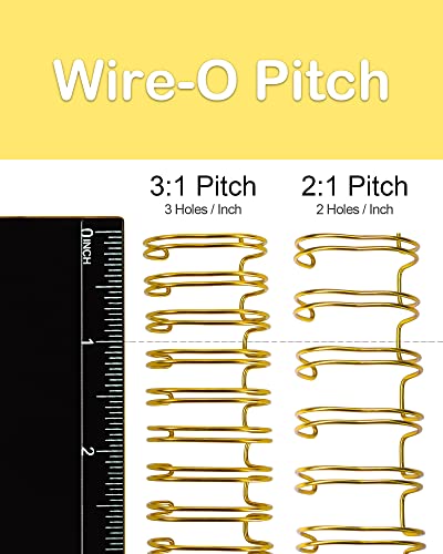 RAYSON 2:1 Pitch Wire Binding Spines, 21 Loop, 3/4", Multicolor, 50 Pack | 2:1 Pitch Binding Wire | Double Loop Wire | 185 Sheet Binding | Letter Size | Black, Gold, Blue, White, Silver 50 Pack - size: 3/4 inch