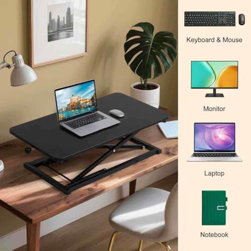 Adjustable Height Standing Desk Converter, Keyboard Riser for Stand Up Desk Riser, Computer Keyboard Stand for Desktop, Computer Workstations for Home Office