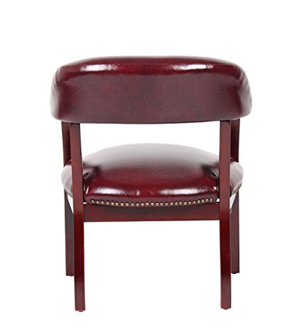 Boss Captain’s Chair In Burgundy Vinyl