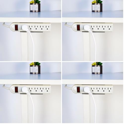 Monzlteck Universal Power Strip Mount, Put Your Power Strip Under the Desk or On the Wall-(Power Strip not Included)-Fits 1.6" to 2.4" Width (Pack of 4) - size: Small (Pack of 4)