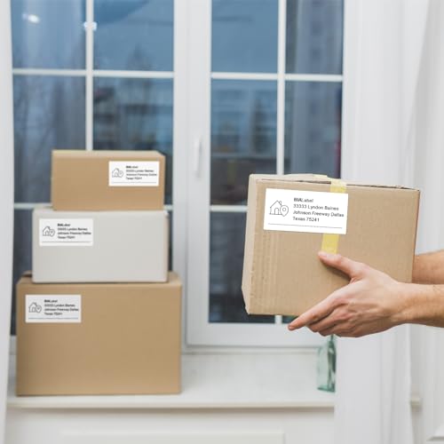 4 x 2 Inch Direct Thermal Labels, 12 Rolls, 9,000 Labels | Compatible with Zebra, Rollo and Other Desktop Direct Thermal Printers, Permanent Adhesive, Easy-Tear Perforations - size: 4" x 2"
