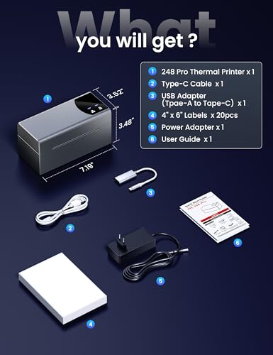 Phomemo Thermal Label Printer with Ethernet & Bluetooth Connectivity