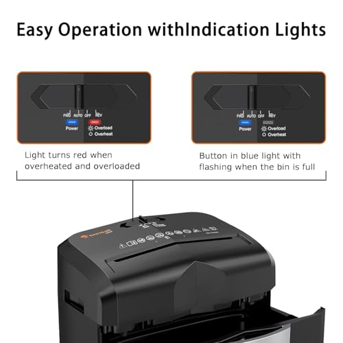 Bonsaii 12-Sheet P-4 Micro-Cut Shredder, 55-Min Continuous Use, Shreds Paper, Credit Cards & CDs, 4-Gal Transparent Bin, Mobile Casters – Black - color: Black, size: 12-Sheet | 55 min