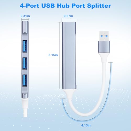 10-Pack USB Hub Port Splitter: 4-Port USB Port Expander - size: 10-Pack