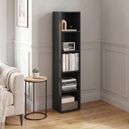 5-Tier Bookshelf, Cube Bookcase, Book Shelf, Cube Storage Organizer with Open Shelf, 9 x 12 x 52, for Home Office, Living Room, Bedroom, Blackwood - color: Blackwood, size: 5 Tier