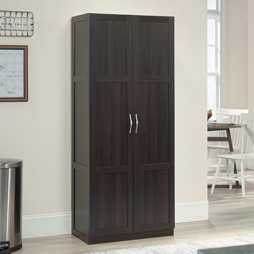 Sauder Storage Cabinet/ Pantry cabinets, 29.61 " x D: 16.02 " x H: 71.50", Cinnamon Cherry finish - color: Cinnamon Cherry