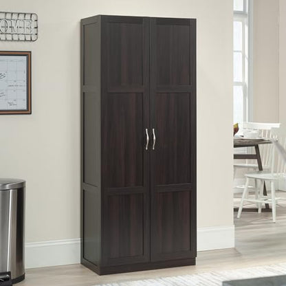 Sauder Storage Cabinet/ Pantry cabinets, 29.61 " x D: 16.02 " x H: 71.50", Cinnamon Cherry finish - color: Cinnamon Cherry