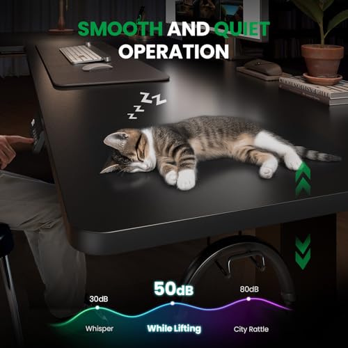 SIAGO L-Shaped Standing Desk - 63 x 55 Inch Adjustable Corner Standing Desk with Charging Station - L Shape Sit Stand Table with Memory Controller, Splice Board for Home Office | Adjustable L Shape Corner Computer Desk with Memory Controller, Splice Board
