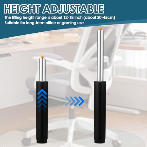 12-18 inch Universal Office Chair Gas Lift Cylinder, 2 Office Seat Gas Lift Cylinder Replacement, Supports up to 450 lbs, Hydraulic Pneumatic Shock Piston, Fit for Most Chairs