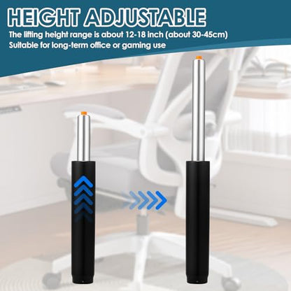 12-18 inch Universal Office Chair Gas Lift Cylinder, 2 Office Seat Gas Lift Cylinder Replacement, Supports up to 450 lbs, Hydraulic Pneumatic Shock Piston, Fit for Most Chairs