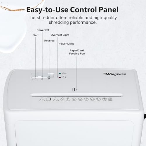 Wingwise Ultra Low Noise 40dB Paper Shredder for Home Office White - color: White, size: 10 Sheets