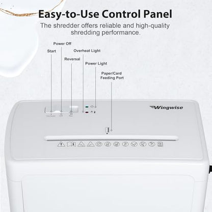 Wingwise Ultra Low Noise 40dB Paper Shredder for Home Office White - color: White, size: 10 Sheets