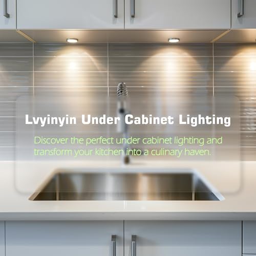 Under Cabinet LED Pucks AC120V Plug in, Touch Dimmer, 3 Lights, Warm white | Aluminum, Low Profile, Linkable Pucks, Dimmable, Easy Installation, Color Temp 2700K - color: Silver